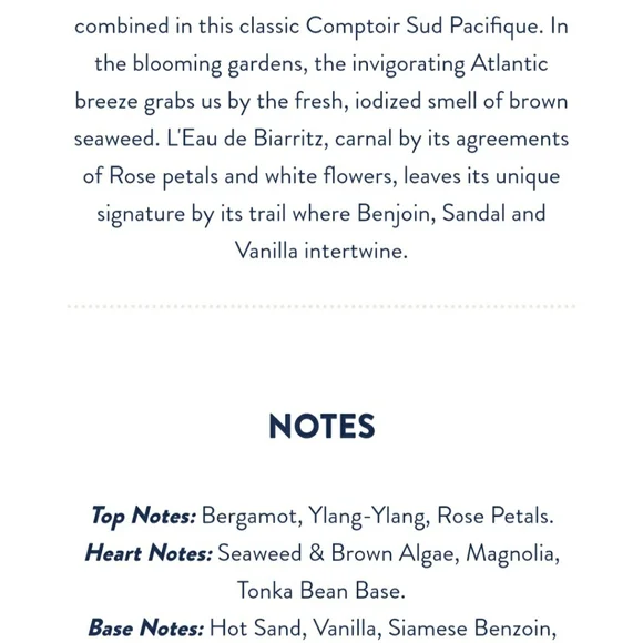 COMPTOIR SUD PACIFIQUE EAU DE BIARRITZ by Comptoir Sud Pacifique EDT SPRAY 3.3 O - Picture 2 of 4